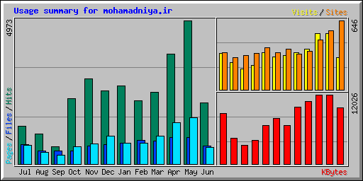 Usage summary for mohamadniya.ir